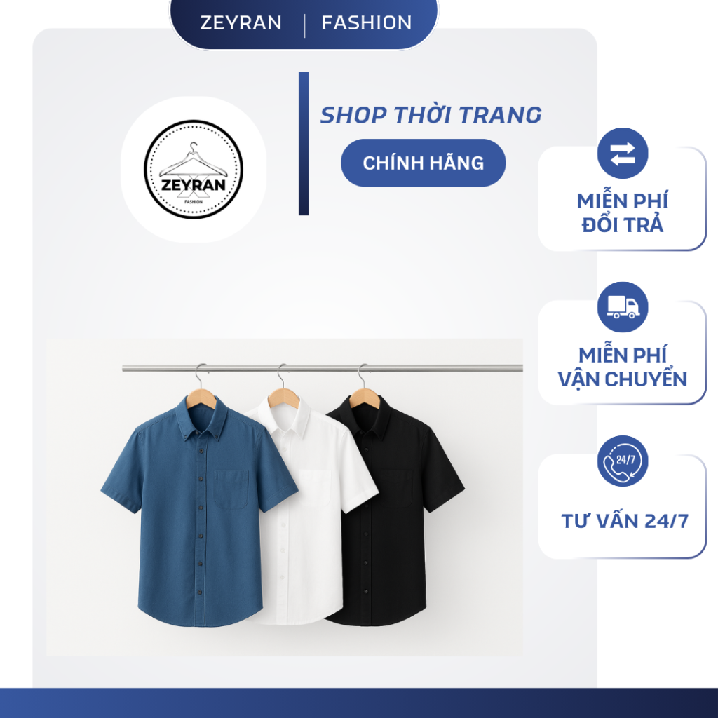 áo sơ mi tay cộc nam